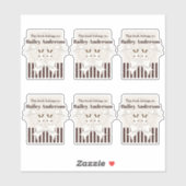 Classic Modernes Niedliches Buchzeichen Aufkleber (Blatt)