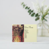 CLASSIC MONOGRAM 2 hellrotes Gelb, Platin Visitenkarte (Stehend Vorderseite)