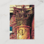 CLASSIC MONOGRAM 2 hellrotes Gelb, Platin Visitenkarte (Rückseite)