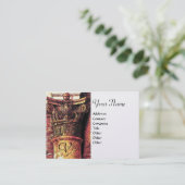 CLASSIC MONOGRAM 2 hellrotes Gelb, Platin Visitenkarte (Stehend Vorderseite)