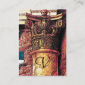 CLASSIC MONOGRAM 2 hellrotes Gelb, Platin Visitenkarte (Rückseite)