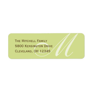 Classic Monogram Address Labels - Limon