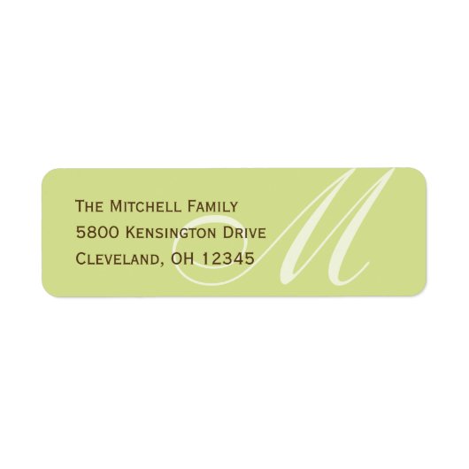 Classic Monogram Address Labels - Limon (Vorne)