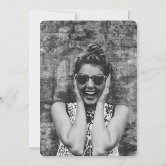 Classic Monogram Alphabet A Foto Graduation Party Einladung (Rückseite)