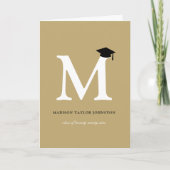 Classic Monogram Alphabet M Einfaches Foto Graduat Einladung (Vorderseite)