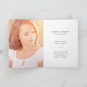 Classic Monogram Alphabet M Einfaches Foto Graduat Einladung (Innenseite)