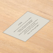 Classic Monogram Beige Formal Elegante Hochzeit Acryleinladungen (Ablage )