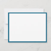Classic Monogram Blue Mitteilungskarte (Rückseite)