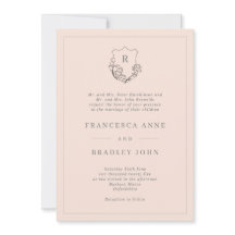 Classic Monogram Blush Jasmine Wappen Wedding
