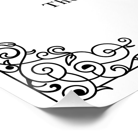 Classic Monogram Border Wedding Welcome Sign Poster (Ecke)