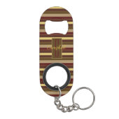 CLASSIC MONOGRAM BROWN GOLD HORIZONTAL STRIPE MINI FLASCHENÖFFNER (Rückseite)