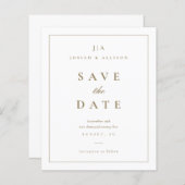 Classic Monogram Budget Save the Date (Vorne/Hinten)