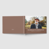 Classic Monogram Custom Foto Memorial Gästebuch (Voll)