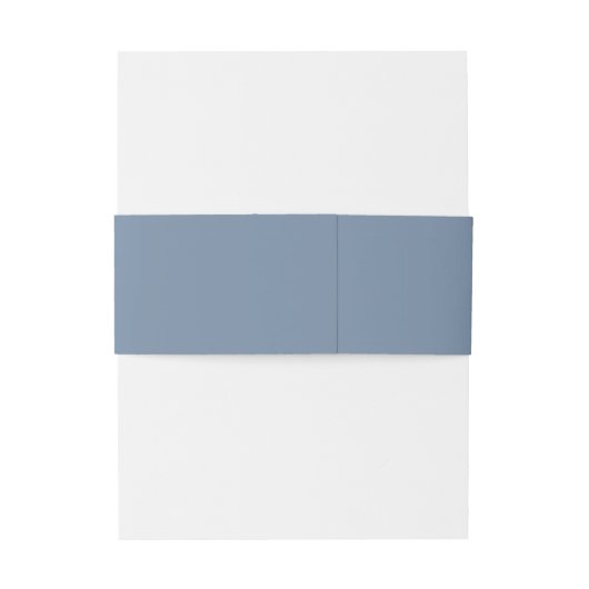 Classic Monogram Dusty Blue Wedding Einladungsbanderole (Rückseitenbeispiel)