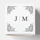 Classic Monogram Elegant Border Wedding Geschenkschachtel (Oben)