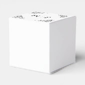 Classic Monogram Elegant Border Wedding Geschenkschachtel (Rückseite)