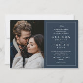 Classic Monogram Elegant Foto Wedding Einladung (Vorderseite)