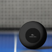 Classic Monogram Elegant Minimal Black Style Art Tischtennisball (Netto)