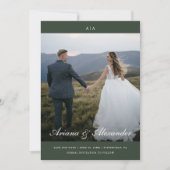 Classic Monogram Elegant Script Two Foto Wedding Save The Date (Vorderseite)