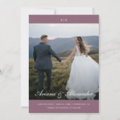 Classic Monogram Elegant Script Two Foto Wedding Save The Date (Vorderseite)