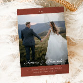 Classic Monogram Elegant Script Two Foto Wedding Save The Date