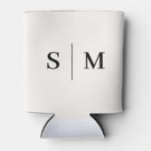 Classic Monogram Elegant White Wedding Can Cooler Dosenkühler (Vorderseite)