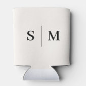 Classic Monogram Elegant White Wedding Can Cooler Dosenkühler (Rückseite)