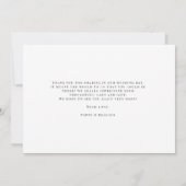 Classic Monogram Foto Wedding Dankeschön Card Dankeskarte (Rückseite)