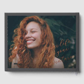 Classic Monogram G And Graduation Cap Grad Party Gästebuch (Rückseite)