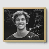 Classic Monogram G And Graduation Cap Grad Party Gästebuch (Rückseite)