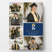 Classic Monogram Gold Blocks 6 Foto Abschluss Fotoplatte (Vorderseite)