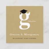Classic Monogram Gold 'G' Graduation College Fund Begleitkarte (Vorderseite)
