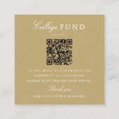 Classic Monogram Gold 'K' Graduation College Fund Begleitkarte (Rückseite)