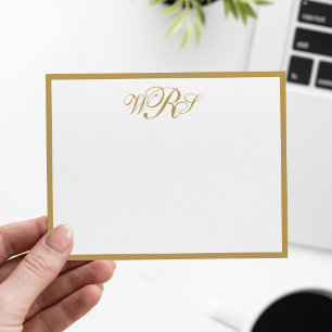 Classic Monogram Gold Mitteilungskarte