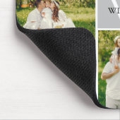 Classic Monogram Gray Foto Collage Mousepad (Ecke)