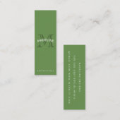 Classic Monogram grün mit Arc Text Mini Visitenkarte (Vorne/Hinten)
