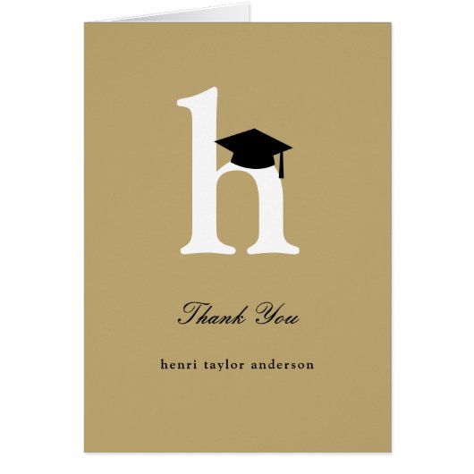 Classic Monogram H Graduation Cap Foto Vielen Dank (Vorne)