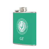 Classic Monogram Individuelle Name Green Flachmann (Links)