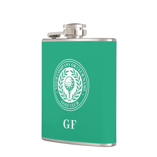 Classic Monogram Individuelle Name Green Flachmann (Links)
