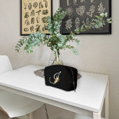 Classic monogram  initial red flower mother gift waschbeutel