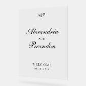 Classic Monogram Initials and Ampersand Wedding Acrylschild (Winkel)