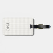 Classic Monogram INITIALS Harlequin Diamond Chic Gepäckanhänger (Rückseite horizontal)