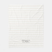 Classic Monogram INITIALS Harlequin Diamonds Chic Fleecedecke (Vorderseite)