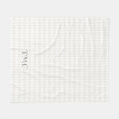 Classic Monogram INITIALS Harlequin Diamonds Chic Fleecedecke (Vorderseite (Horizontal))