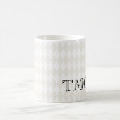 Classic Monogram INITIALS Harlequin Diamonds Chic Verwandlungstasse (Mittel)