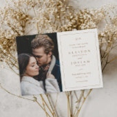 Classic Monogram Ivory Wedding Foto Save The Date