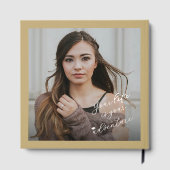 Classic Monogram K And Graduation Cap Grad Party Gästebuch (Rückseite)