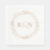 Classic Monogram Laurel Garland Serviette (Vorderseite)