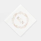 Classic Monogram Laurel Garland Serviette (Ecke)