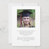 Classic Monogram/Laurel Wreath 2 Foto Abschluss Ankündigung (Rückseite)